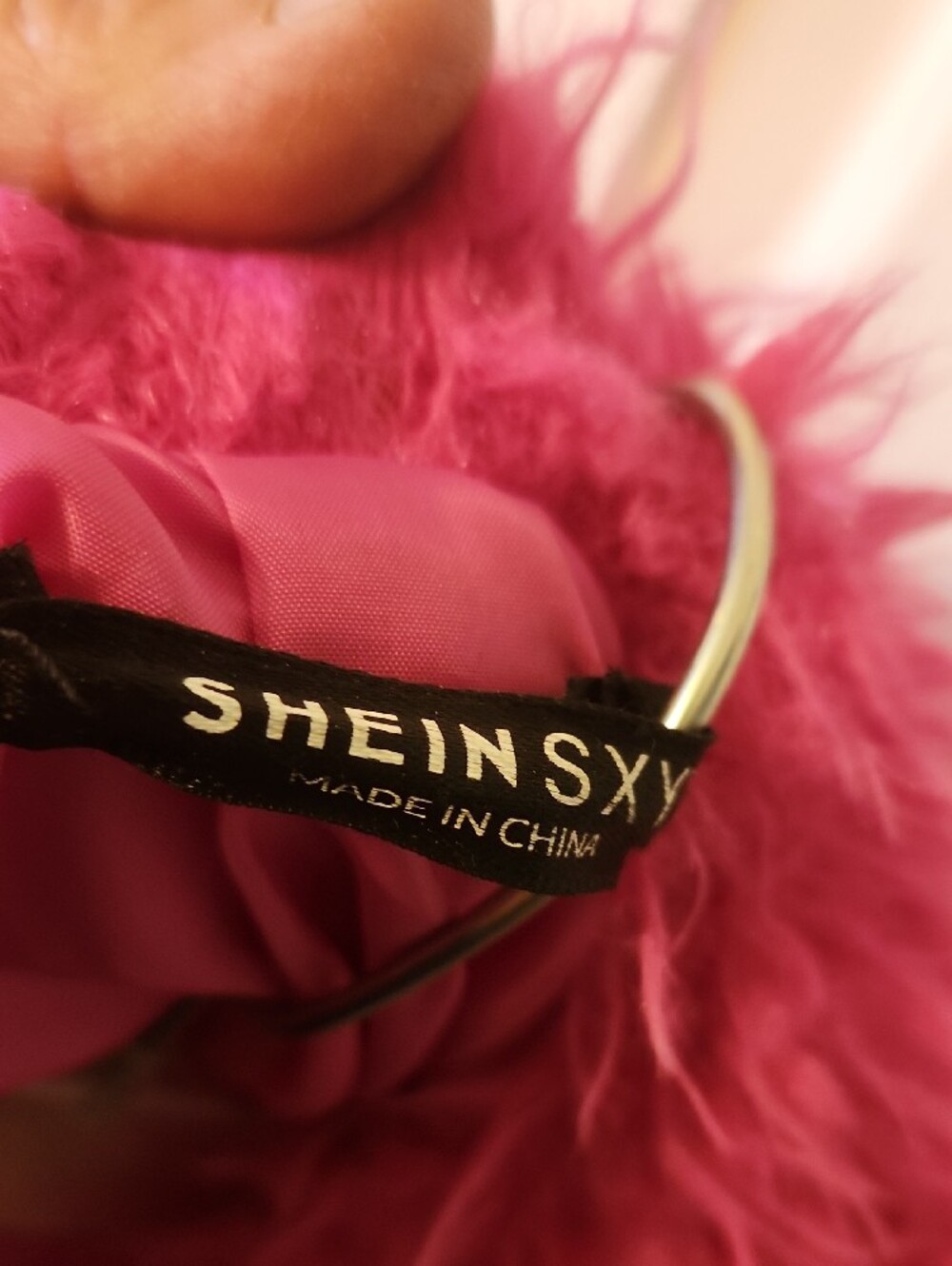 SHEIN Bright Hot Pink Faux Fur Teddy Jacket - Picture 2 of 5